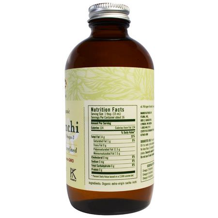 Flora, Organic Sacha Inchi, Pure Premium Oil, 8.5 fl oz (250 ml):الخل ,الزي,ت