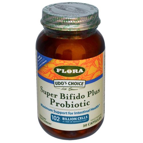 Flora, Udo's Choice, Super Bifido Plus Probiotic, 30 Capsules فوائد