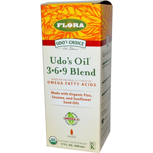 Flora, Udo's Choice, Udo's Oil 3•6•9 Blend, 17 fl oz (500 ml) فوائد