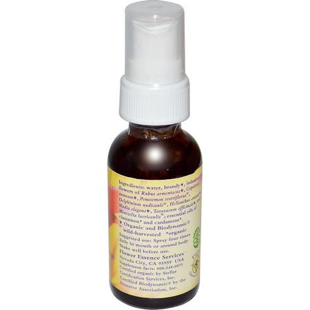 Flower Essence Services, Activ-8, Flower Essence & Essential Oil, 1 fl oz (30 ml):الزهرة, المعالجة المثلية
