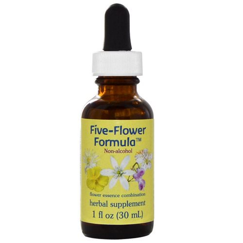 Flower Essence Services, Five-Flower Formula, Flower Essence Combination, Non-Alcohol, 1 fl oz (30 ml) فوائد