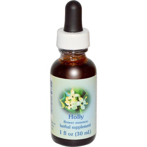 Flower Essence Services, Healing Herbs, Holly, Flower Essence, 1 fl oz (30 ml) فوائد