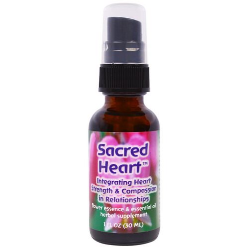 Flower Essence Services, Sacred Heart, Flower Essence & Essential Oil, 1 fl oz (30 ml) فوائد