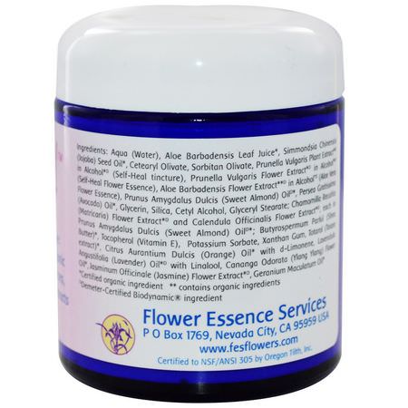 Flower Essence Services, Self Heal Skin Cream, 4 fl oz (118 ml):الأل,ة فيرا للعناية بالبشرة, علاج البشرة
