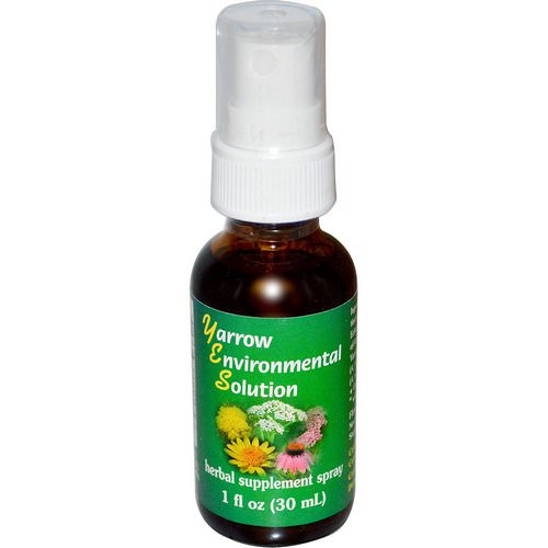 Flower Essence Services, Yarrow Environmental Solution Spray, 1 fl oz (30 ml) فوائد