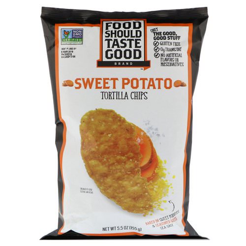 Food Should Taste Good, Tortilla Chips, Sweet Potato, 5.5 oz (155 g) فوائد