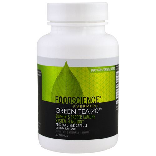 FoodScience, Green Tea-70, 60 Capsules فوائد