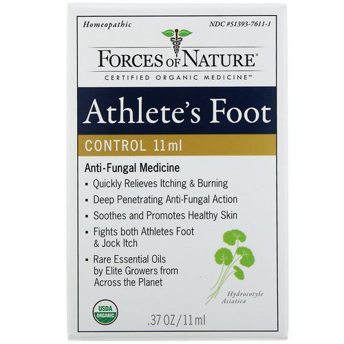 Forces of Nature, Athlete's Foot Control, 0.37 oz (11 ml) فوائد