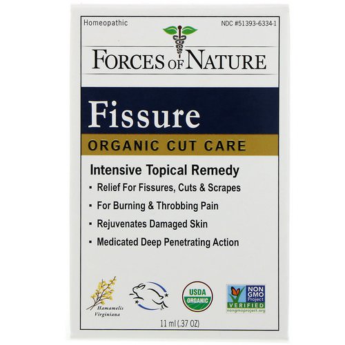 Forces of Nature, Fissure, Organic Cut Care, .37 oz (11 ml) فوائد