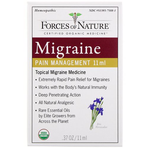 Forces of Nature, Migraine Pain Management, 0.37 oz (11 ml) فوائد