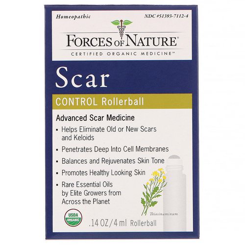 Forces of Nature, Scar Control, Rollerball, 0.14 oz (4 ml) فوائد