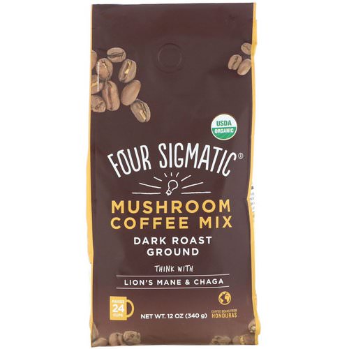 Four Sigmatic, Mushroom Coffee Mix, Dark Roast Ground, 12 oz (340 g) فوائد