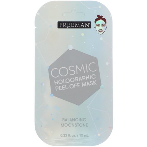 Freeman Beauty, Cosmic Holographic Peel-Off Mask, Balancing Moonstone, 0.33 fl oz (10 ml) فوائد