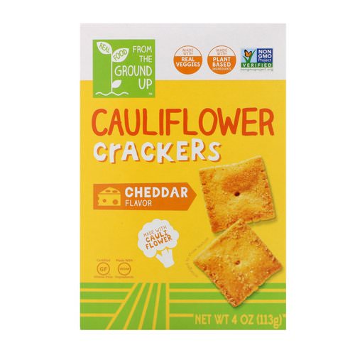 From The Ground Up, Cauliflower Crackers, Cheddar, 4 oz (113 g) فوائد