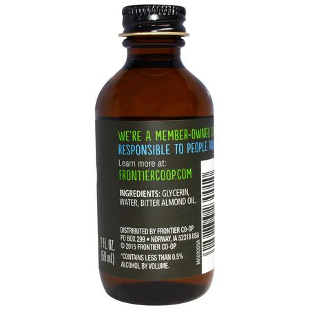 Frontier Natural Products, Almond Flavor, Non-Alcoholic, 2 fl oz (59 ml):مقتطفات, مكسبات طعم