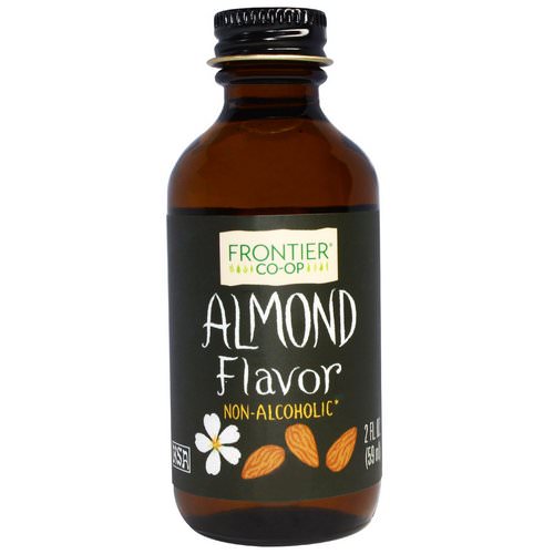 Frontier Natural Products, Almond Flavor, Non-Alcoholic, 2 fl oz (59 ml) فوائد