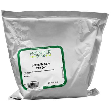 Frontier Natural Products, Bentonite Clay Powder, 16 oz (453 g):أقنعة الطين, القش,ر