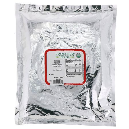 Frontier Natural Products, Certified Organic Moringa Powder, 16 oz (453 g):Moringa, سوبرفوودس