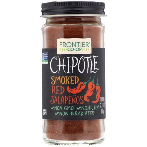 Frontier Natural Products, Chipotle, Smoked Red Jalapenos, 2.15 oz (61 g) فوائد