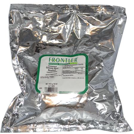 Frontier Natural Products, Granulated Chicory Root, Roasted, 16 oz (453 g):شاي الأعشاب