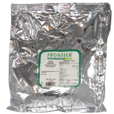 Frontier Natural Products, Ground Cayenne, 90,000 Heat Units, 16 oz (453 g):حريف, بهارات