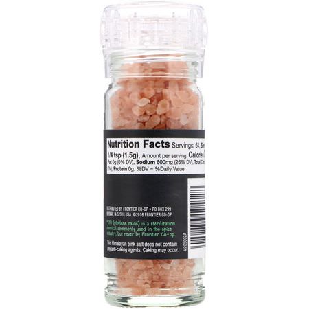 Frontier Natural Products, Himalayan Pink Salt Grinder, 3.38 oz (96 g):ملح الهيمالايا ال,ردي