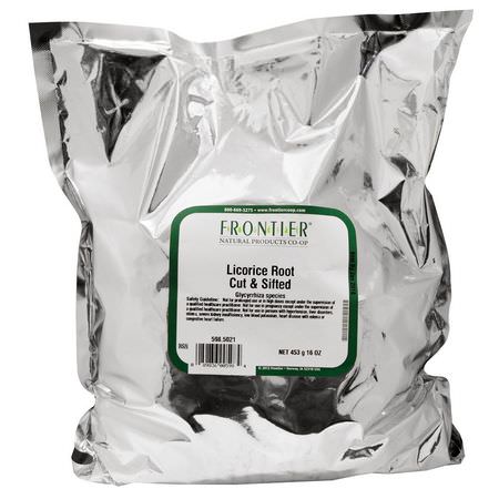 Frontier Natural Products, Licorice Root Cut & Sifted, 16 oz (453 g):شاي الأعشاب, شاي عرق الس,س
