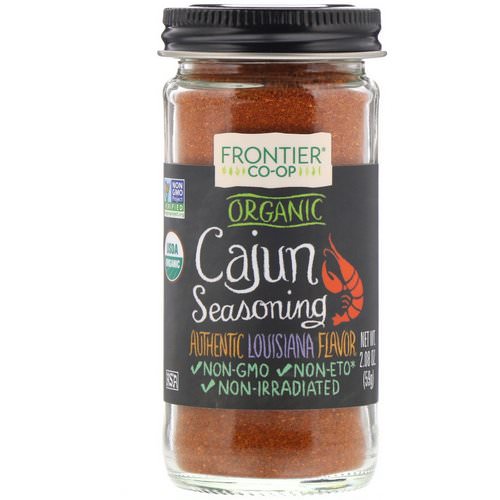 Frontier Natural Products, Organic Cajun Seasoning, Louisiana Flavor, 2.08 oz (59 g) فوائد
