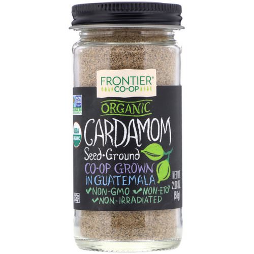 Frontier Natural Products, Organic Cardamom Seed, Ground, 2.08 oz (58 g) فوائد