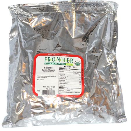 Frontier Natural Products, Organic Cayenne, 16 oz (453 g):حريف, بهارات