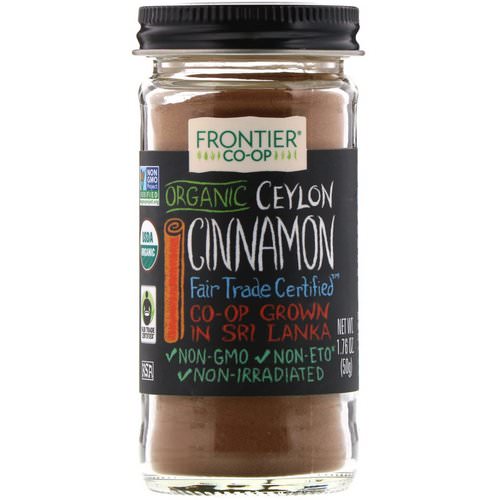 Frontier Natural Products, Organic Ceylon Cinnamon, 1.76 oz (50 g) فوائد