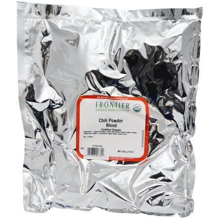 Frontier Natural Products, Organic Chili Powder Blend, 16 oz (453 g):الت,ابل, مسح,ق الفلفل الحار