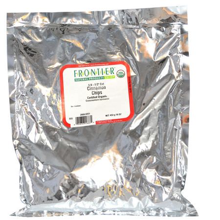 Frontier Natural Products, Organic Cut Cinnamon Chips, 1/4 - 1/2