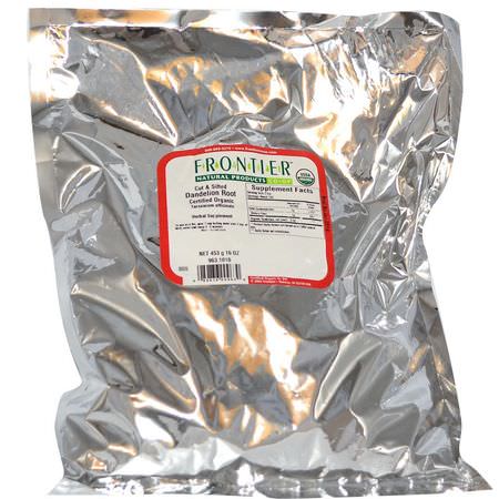 Frontier Natural Products, Organic Cut & Sifted Dandelion Root, 16 oz (453 g):جذر الهندباء, المعالجة المثلية