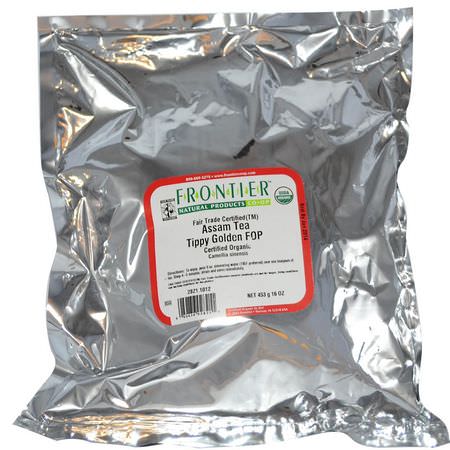 Frontier Natural Products, Organic, Fair Trade Assam Tea Tippy Golden FOP, 16 oz (453 g):الشاي الأس,د