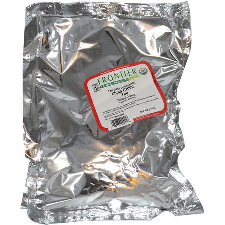 Frontier Natural Products, Organic Fair Trade China Green Tea, 16 oz (453 g):الشاي الأخضر