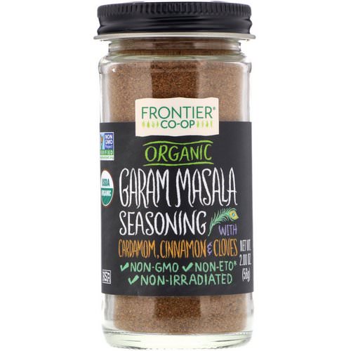 Frontier Natural Products, Organic Garam Masala Seasoning with Cardamon, Cinnamon & Cloves, 2.00 oz (56 g) فوائد