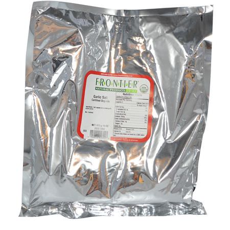 Frontier Natural Products, Organic Garlic Salt, 16 oz (453 g):بهارات الث,م ,الملح