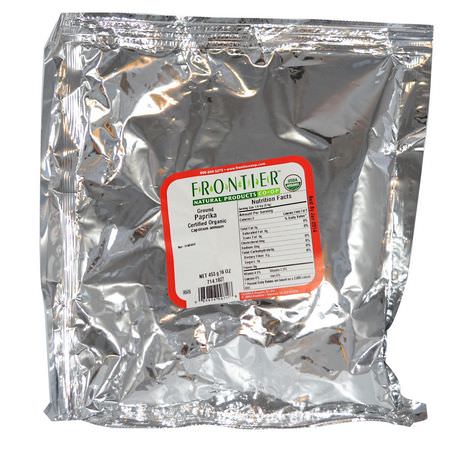 Frontier Natural Products, Organic Ground Paprika, 16 oz (453 g):فلفل أحمر, توابل