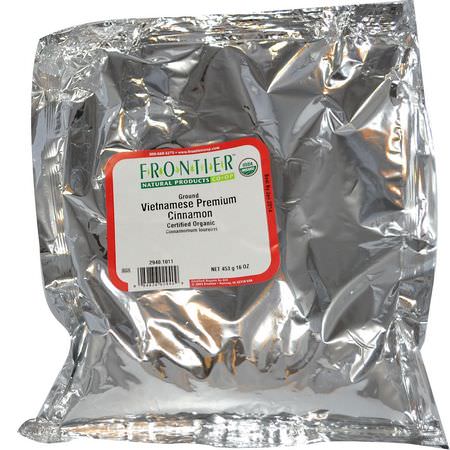 Frontier Natural Products, Organic Ground Vietnamese Premium Cinnamon, 16 oz (453 g):بهارات القرفة