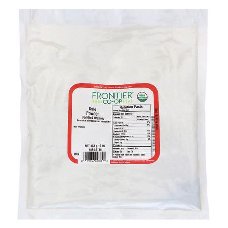 Frontier Natural Products, Organic Kale Powder, 16 oz (453 g):البهارات ,الأعشاب