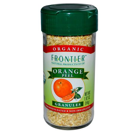 Frontier Natural Products, Organic Orange Peel, Granules, 1.92 oz (54 g):البهارات ,الأعشاب