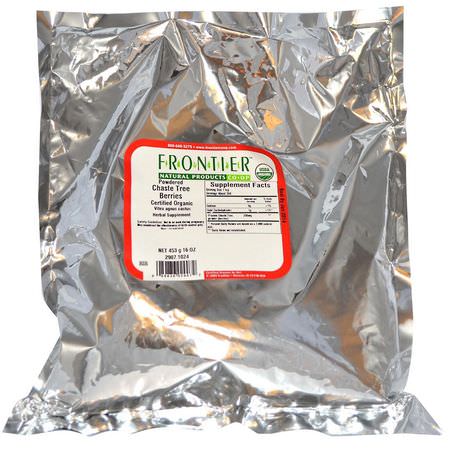 Frontier Natural Products, Organic Powdered Chaste Tree Berries, 16 oz (453 g):Chaste Berry Vitex, المعالجة المثلية