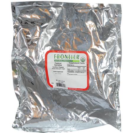 Frontier Natural Products, Organic Powdered Spirulina, 16 oz (453 g):سبير,لينا, الطحالب