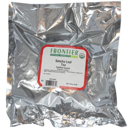 Frontier Natural Products, Organic Sencha Leaf Tea, 16 oz (453 g):شاي أخضر ,شاي سنشا