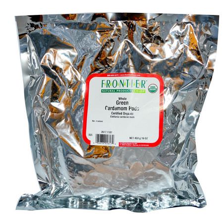 Frontier Natural Products, Organic Whole Cardamom Pods, 16 oz (453 g):الهيل ,الت,ابل
