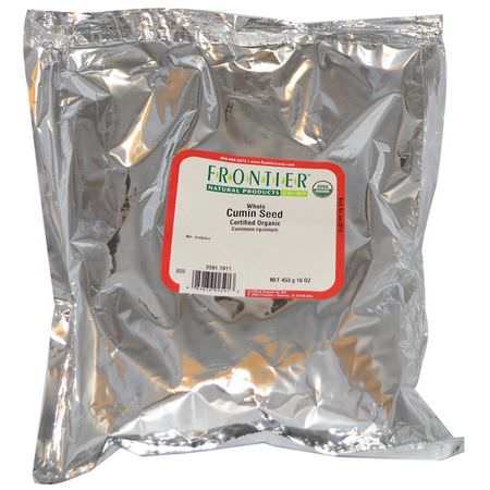 Frontier Natural Products, Organic Cumin Seed, Whole, 16 oz (453 g):كم,ن, بهارات