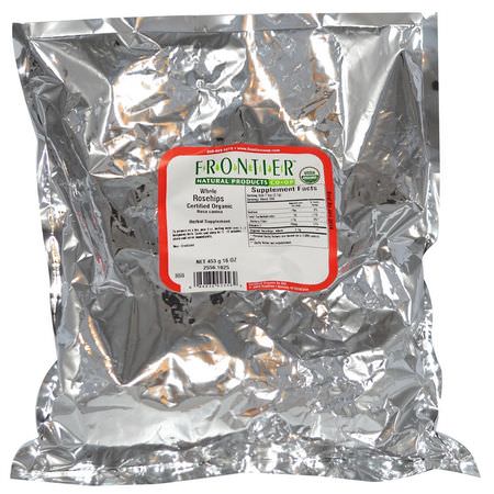 Frontier Natural Products, Organic Whole Rosehips, 16 oz (453 g):Rose Hips, معالجة المثلية