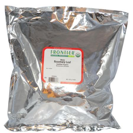 Frontier Natural Products, Organic Whole Rosemary Leaf, 16 oz (453 g):البهارات, إكليل الجبل