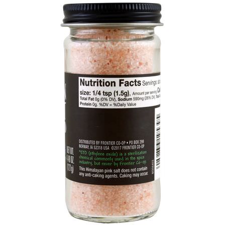 Frontier Natural Products, Himalayan Pink Salt, Fine Grind, 4.48 oz (127 g):ملح الهيمالايا ال,ردي